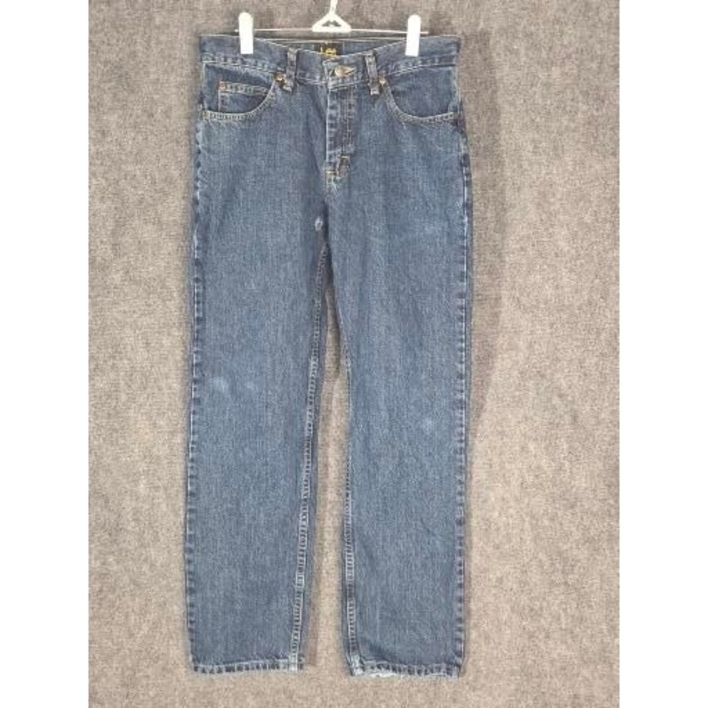 Lee Regular Fit‎ Straight Leg Mens Jeans 30x30 Medium Wash Blue Cotton Casual